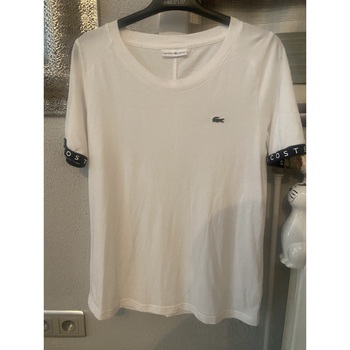 Vêtements Femme T-shirts manches courtes Lacoste Tee shirt Lacoste Blanc