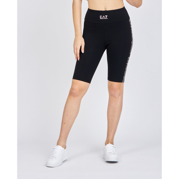 Vêtements Femme Shorts / Bermudas Emporio Armani EA7 Legging brillant en coton stretch Noir