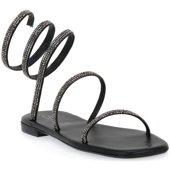 Chaussures Femme Sandales et Nu-pieds S.piero BLACK SOFT SQUARED Noir