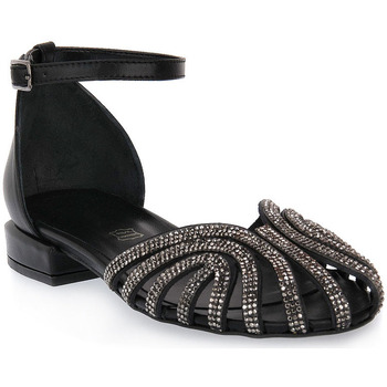 Chaussures Femme Housses de coussins S.piero BLK FLAT SANDAL Noir