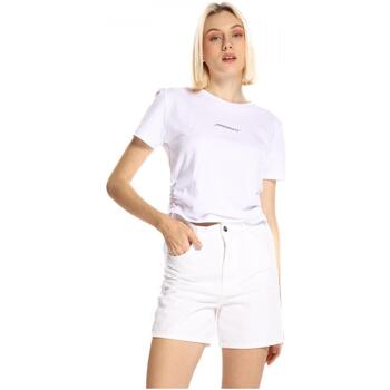 Vêtements Femme T-shirts & Polos Hinnominate T-SHIRT IN JERSEY MEZZA MANICA CON STAMPA Blanc