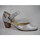Chaussures Femme Escarpins Geo Reino olebace escarpins cuir bride velcro blanc silver Blanc