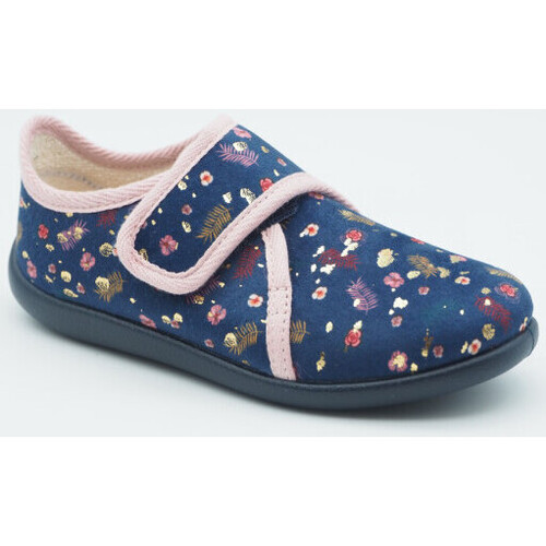 Chaussures Fille Chaussons Bellamy mascote chausson velcro fille Marine