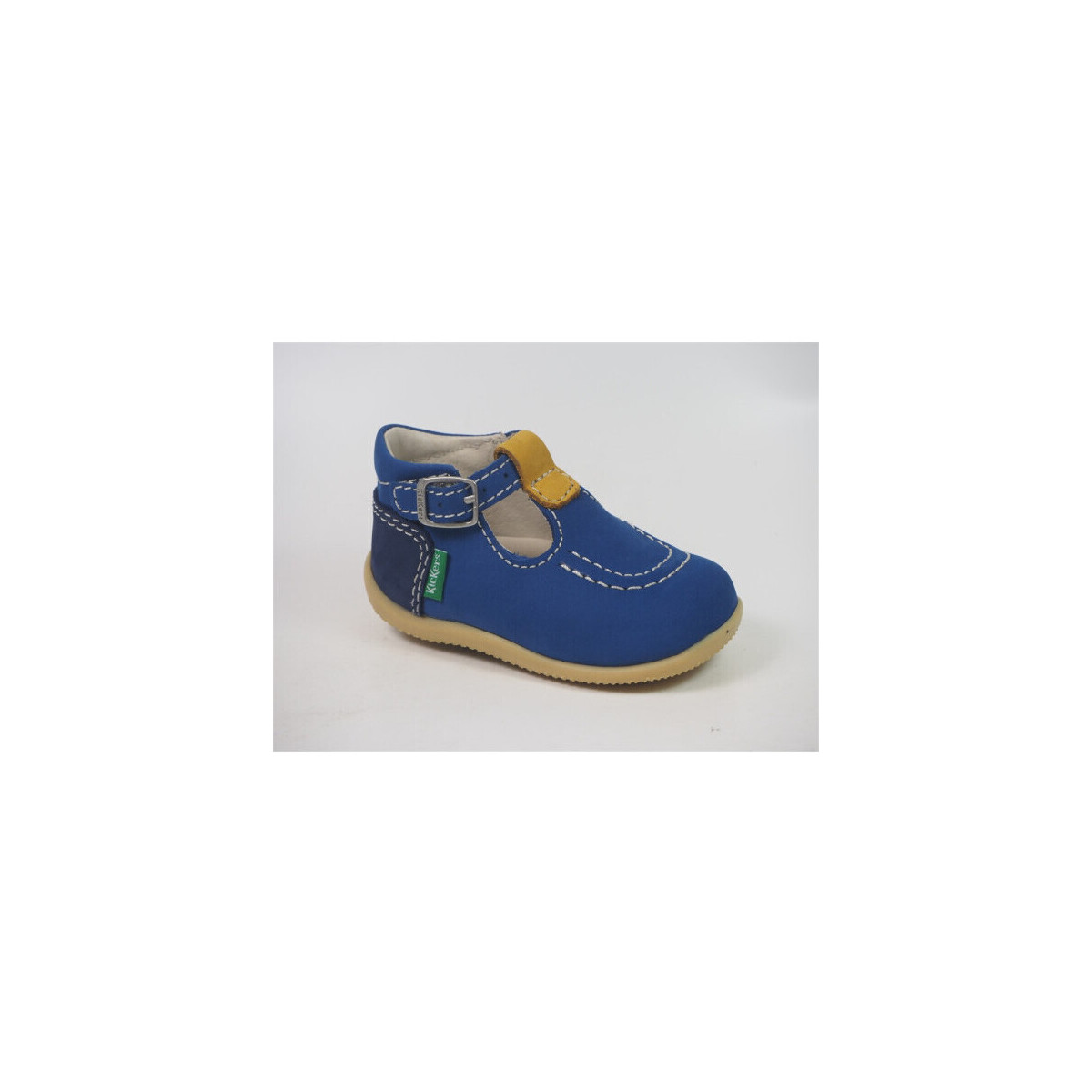 Chaussures Garçon Sandales et Nu-pieds Kickers bonbek sandale cuir  boucle bébé garçon bleu multi Bleu