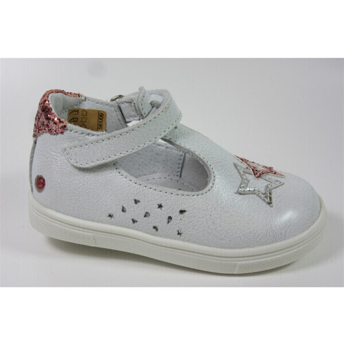 Chaussures Fille Jansons Direct Linens GBB sabrina sandales cuir velcros fille nacre rose Blanc