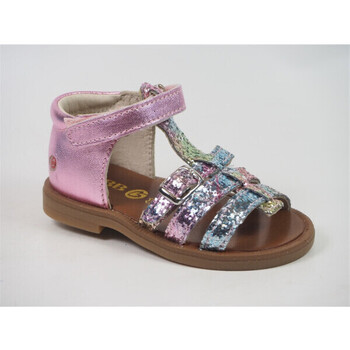Chaussures Fille Jansons Direct Linens GBB philippine nu pieds cuir boucle velcro rose multi Rose