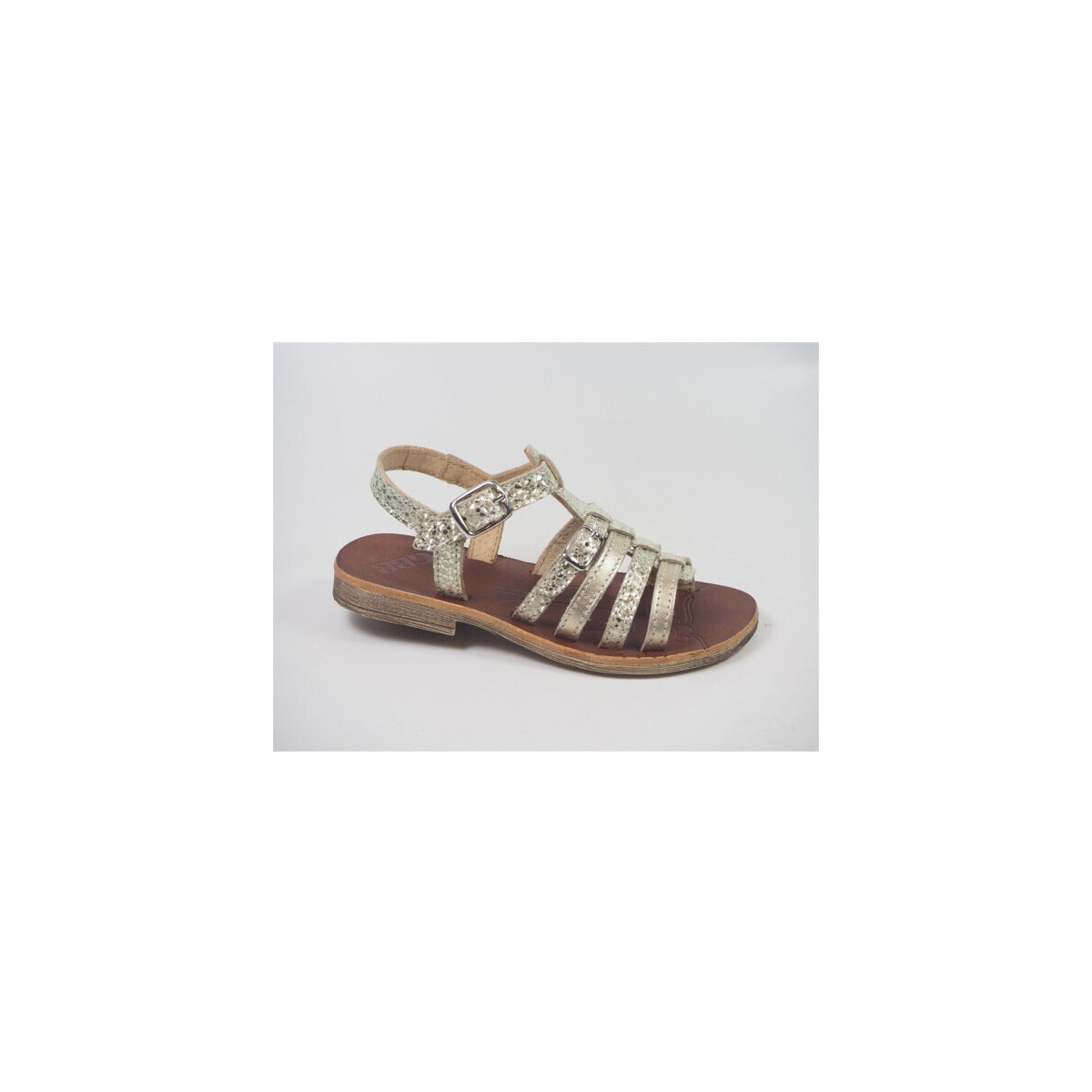Chaussures Fille Sandales et Nu-pieds GBB bangkok nu pieds cuir boucle fille or fushia Doré