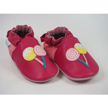 Chaussures Fille Chaussons Robeez funny sweets chaussons cuir élastiqués rose rouge Rose