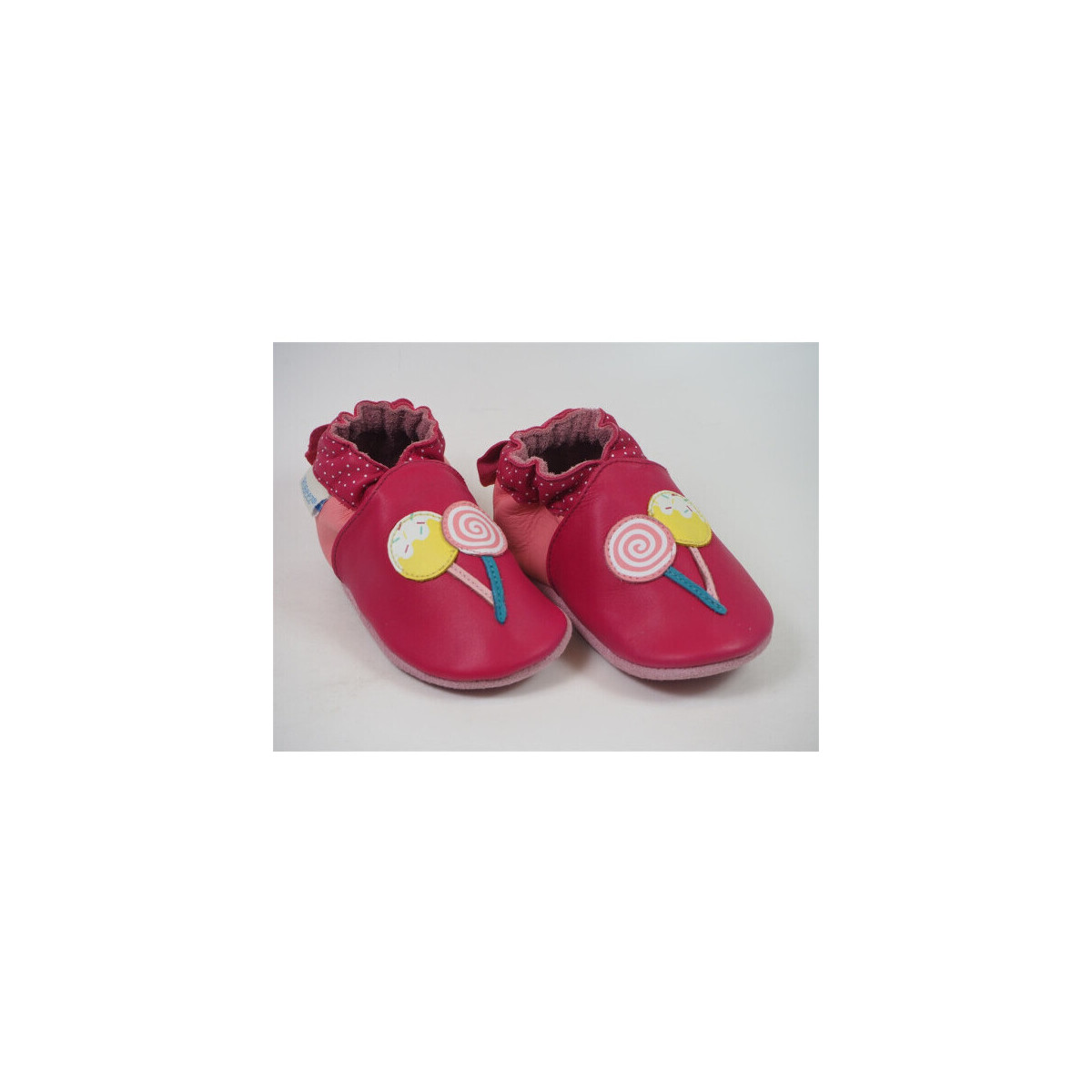 Chaussures Fille Chaussons Robeez funny sweets chaussons cuir élastiqués rose rouge Rose