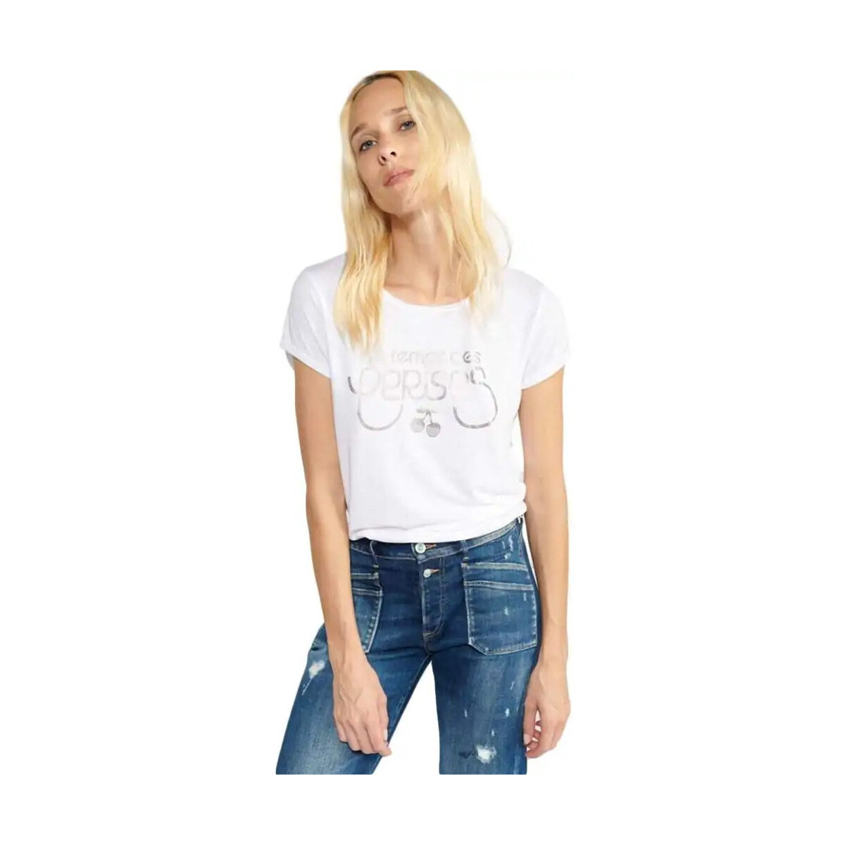 Vêtements Femme T-shirts manches courtes Le Temps des Cerises Basitrame Blanc