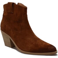 Chaussures Femme Boots Urban boots style western en cuir Marron