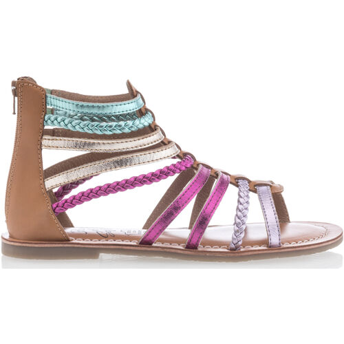 Chaussures Fille Gianluca - Lart Fleur De Safran Sandales / nu-pieds Fille Multicouleur Multicolore