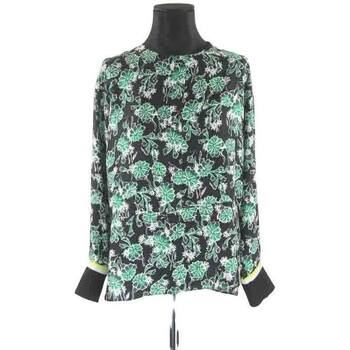 Vêtements Femme Débardeurs / T-shirts sans manche Marni graphic-print Blouse en soie Vert