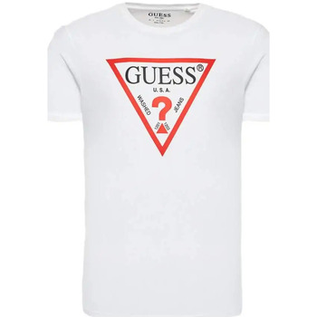 Vêtements Homme T-shirts manches courtes Guess BSC CLSC Tri Logo Blanc