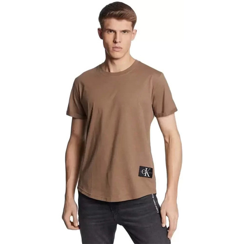 Vêtements Homme T-shirts Jackets courtes Calvin Klein Jeans Badge Turn Up Gris