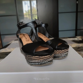 Chaussures Femme Sandales et Nu-pieds Tamaris Comfort Chaussures Tamaris Touch it Noir