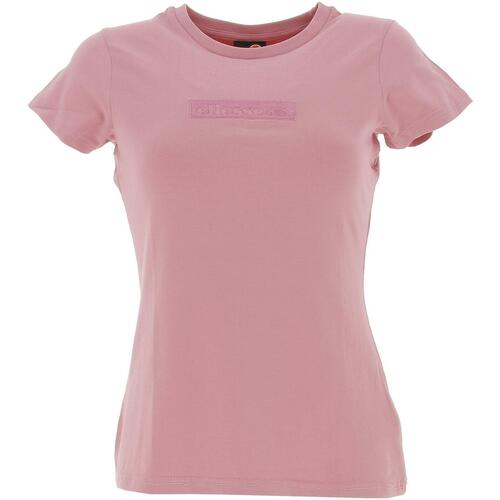 Vêtements Femme zebra-print short-sleeve T-shirt Ellesse Crolo pink tee Rose