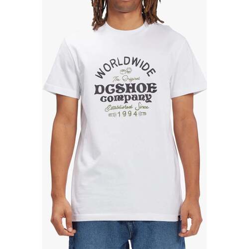 Vêtements Homme T-shirts manches courtes DC Shoes Camisetas  Higher Rank White Blanc