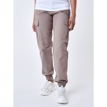 Vêtements Femme Pantalons Cotton Piquet Bandana Shirt Pantalon F234200 Gris