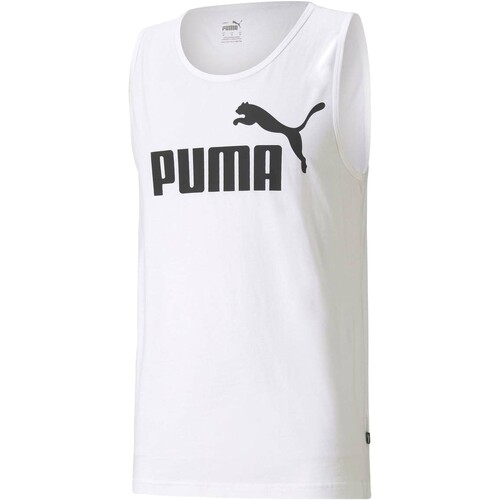 Vêtements Homme T-shirts manches courtes Puma Débardeur Ess Tank Blanc