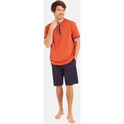 Vêtements T-shirt Pyjamas / Chemises de nuit Eminence Pyjama court col T T-shirt Jersey Orange