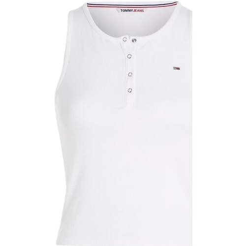 Vêtements Femme T-shirts & Polos Tommy Jeans Debardeur femme  Ref 60240 Blanc Blanc