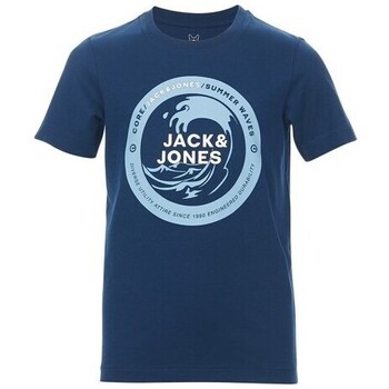 Vêtements Garçon T-shirts manches courtes Jack And Jones Junior TEE-SHIRT CREW NECK JUNIOR - NAVY BLAZER - 140 Multicolore