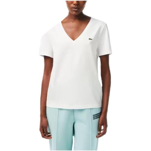 Vêtements Femme T-shirts manches courtes TH2038 Lacoste  Blanc