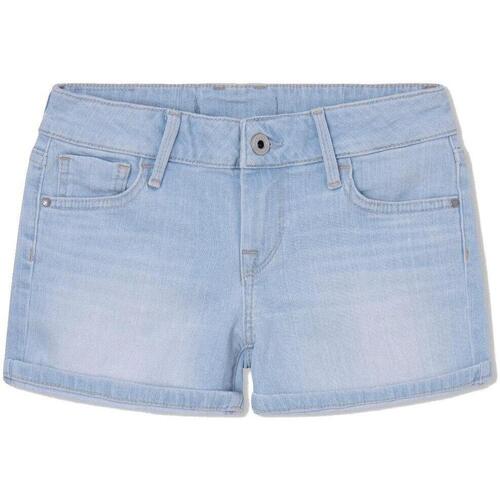 Vêtements Fille Shorts / Bermudas Pepe JEANS paperbag-waist  Bleu