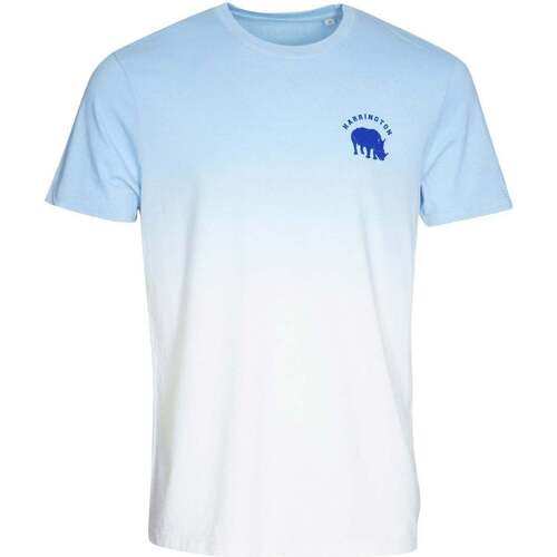 Vêtements Homme T-shirts manches courtes Harrington T-shirt devant Tie-Dye bleu en coton bio 