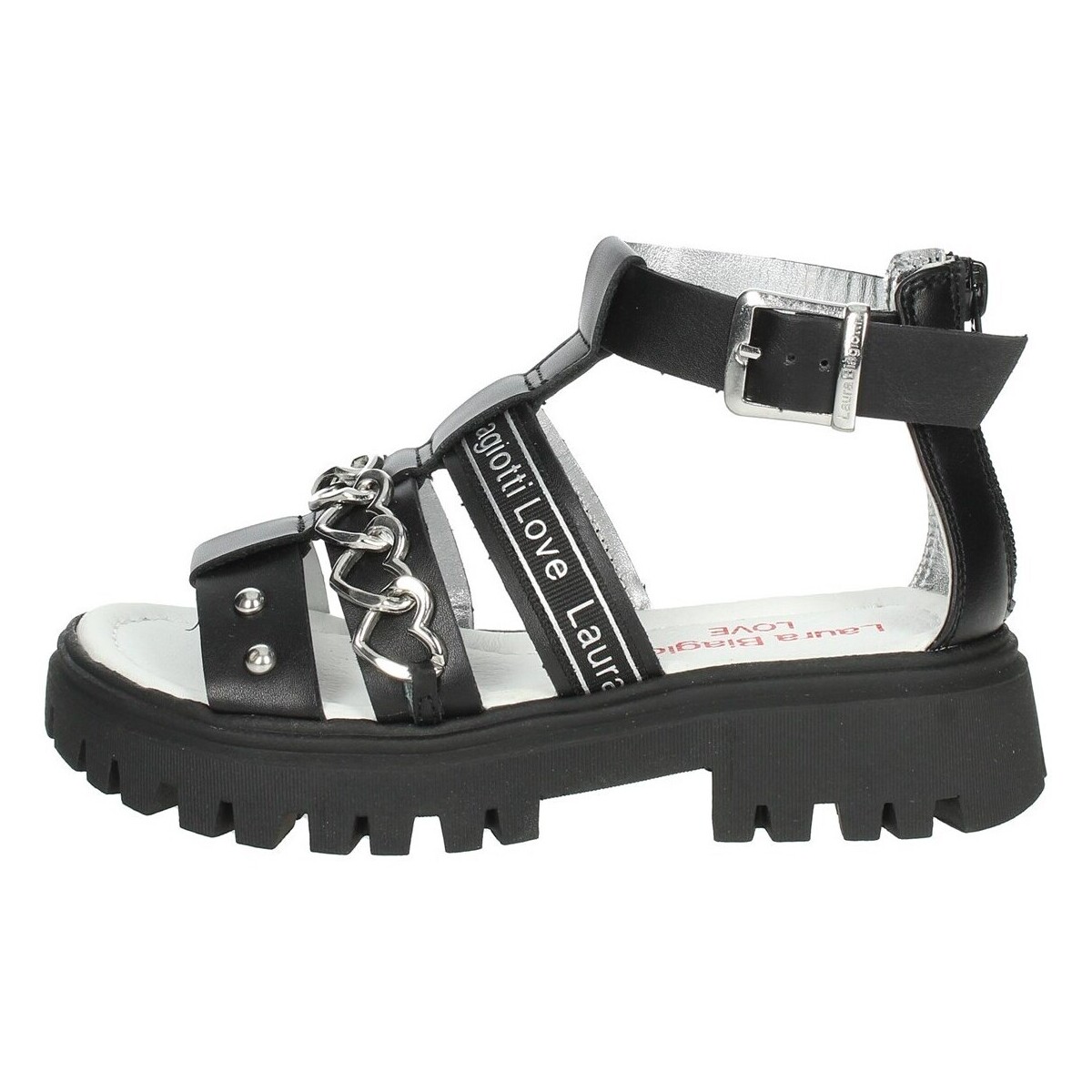 Chaussures Fille Sandales et Nu-pieds Laura Biagotti 8441 Noir