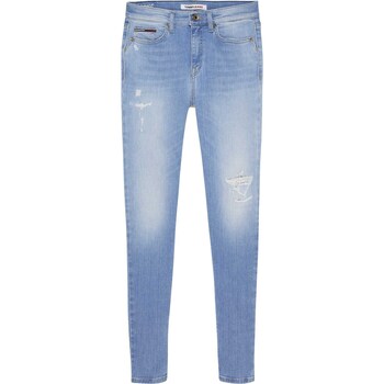 Vêtements Femme Jeans Tommy Jeans Tommy Hilfiger Niebieska koszula jeansowa z krótkim rękawem Bleu