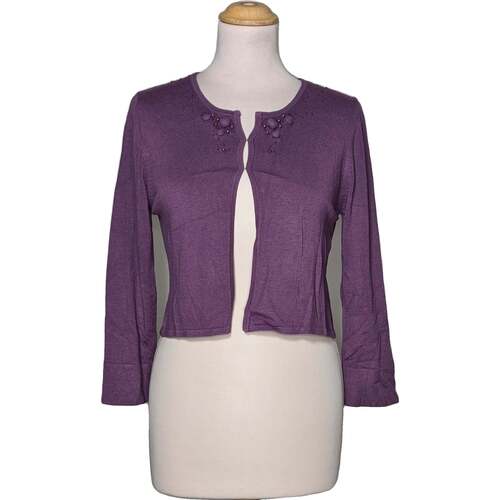 Vêtements Femme Gilets / Cardigans 1.2.3 gilet femme  40 - T3 - L Violet Violet