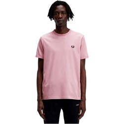 Vêtements Homme T-shirts manches courtes Fred Perry CAMISETA ROSA HOMBRE   RINGER M3519 Rose