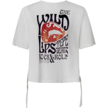 Vêtements Femme T-shirts manches courtes Pepe jeans CAMISETA BLANCA MUJER   PL505352 Blanc