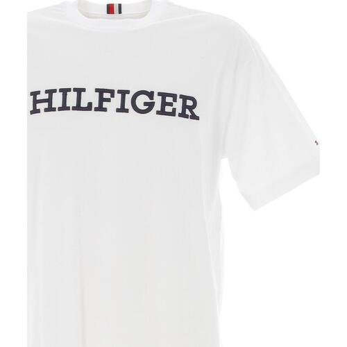 Vêtements Homme T-shirts manches courtes Tommy Hilfiger Monotype embro graph Blanc