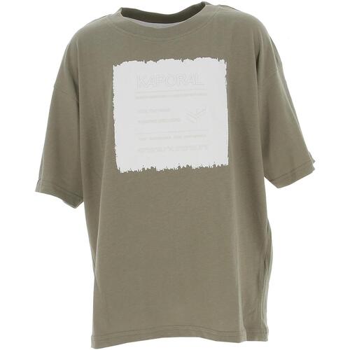 Vêtements Garçon T-shirts manches courtes Kaporal Porto tee shirt mc khaki jr Kaki