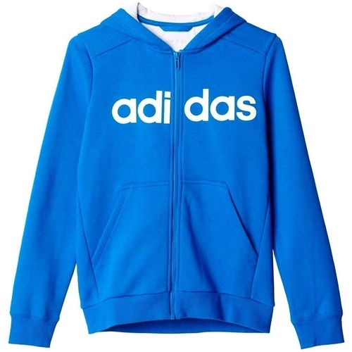 Vêtements Enfant Sweats b37572 adidas Originals YB ESS LIN FZBR Bleu