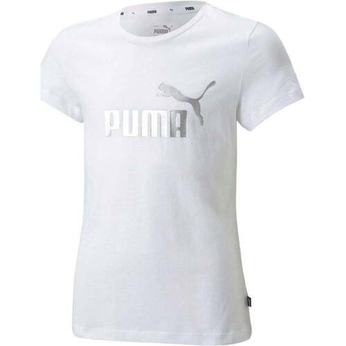 Vêtements Enfant Polos manches courtes Puma ESS+ LOGO TEE G Blanc