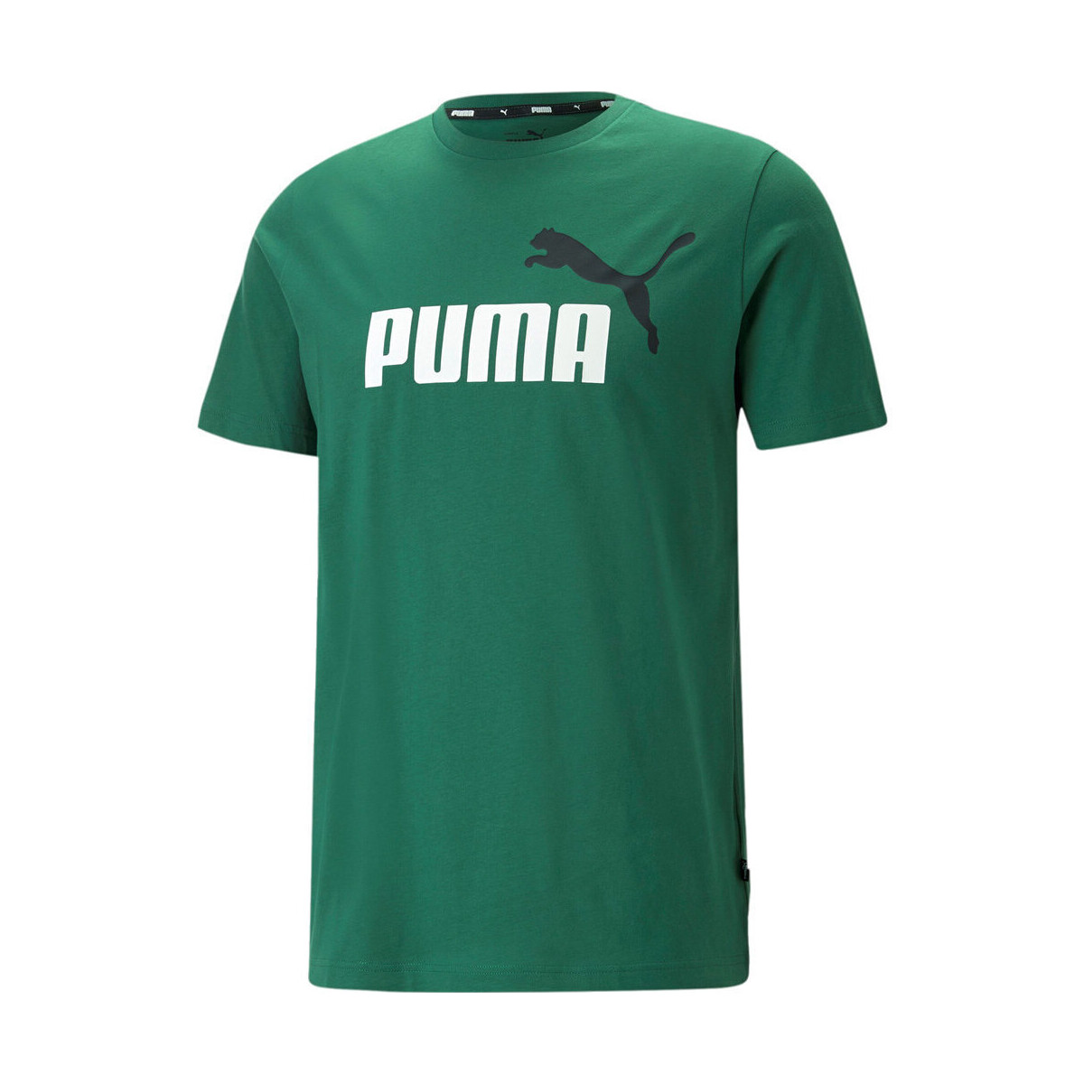 Vêtements Homme Polos manches courtes Puma ESS+ 2 Col Logo Tee Vert