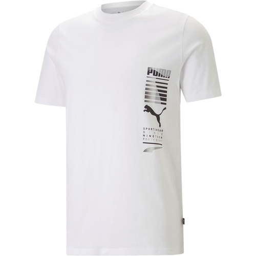 Vêtements Homme T-shirts manches courtes Puma GRAPHICS Multicolor Blanc