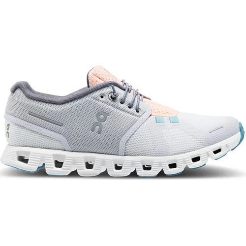 Chaussures Femme Baskets mode On Baskets Cloud 5 Shell Blanches Gris