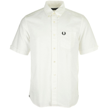 Vêtements Homme Chemises manches longues Fred Perry Oxford Blanc