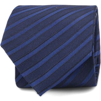 Vêtements Homme Cravates et accessoires Suitable Cravate soie rayée marine F82-2 Bleu