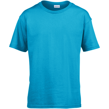 Vêtements Homme T-Shirt mit Swoosh-Print Weiß Gildan Softstyle Bleu