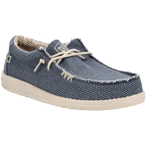 Chaussures Homme Chaussures bateau HEY DUDE WALLY BRAIDED BLUE NIGHT Bleu