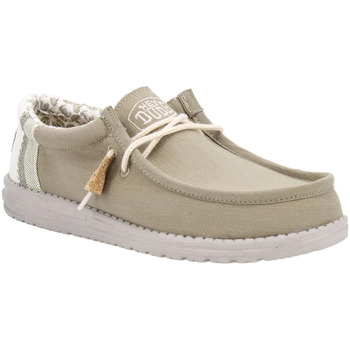 Chaussures Homme Chaussures bateau Hey Dude WALLY LINEN NATURAL MOWS Gris