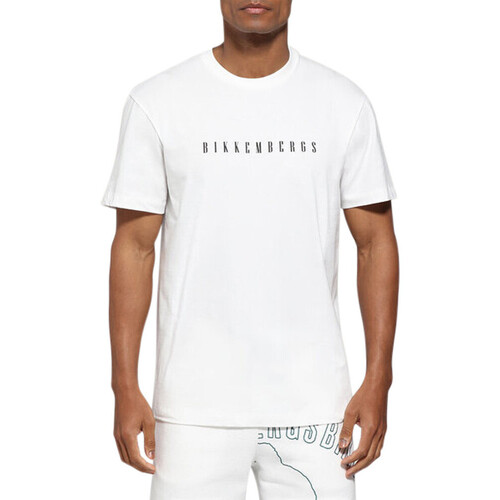 Vêtements Homme Maison & Déco Bikkembergs Tshirt  blanc - C411425M4349 A01 Blanc