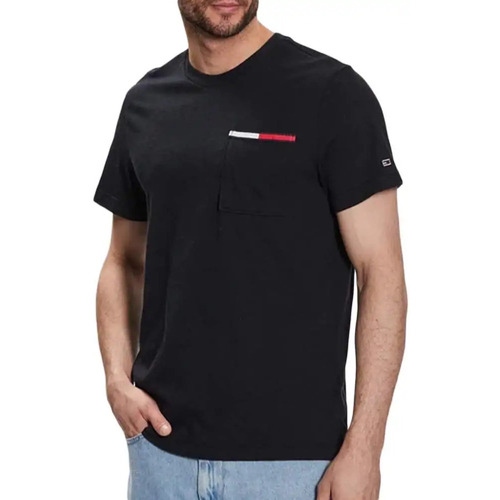 Vêtements Homme T-shirts manches courtes navy Tommy Jeans essential flag Noir