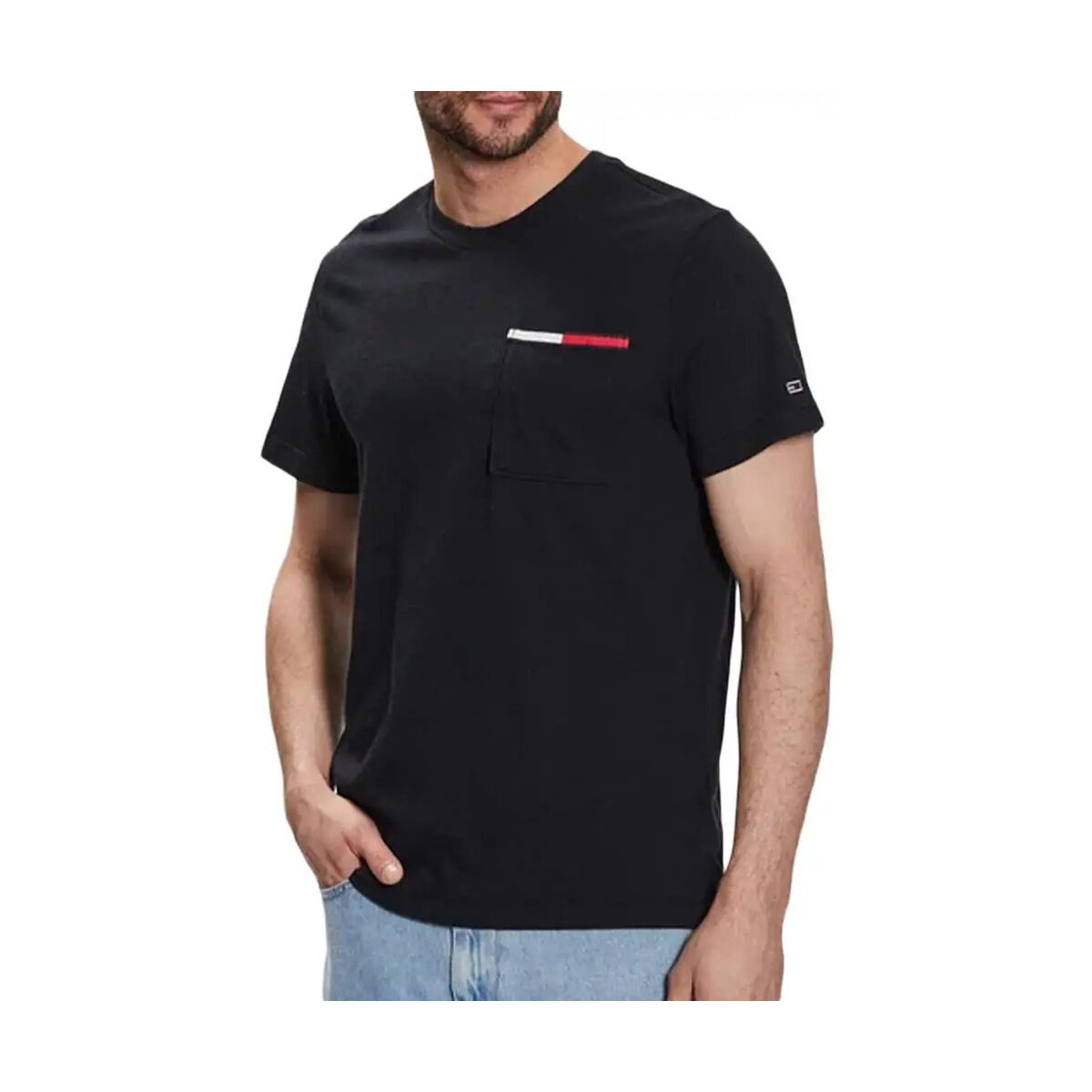 Vêtements Homme T-shirts manches courtes Tommy Jeans essential flag Noir
